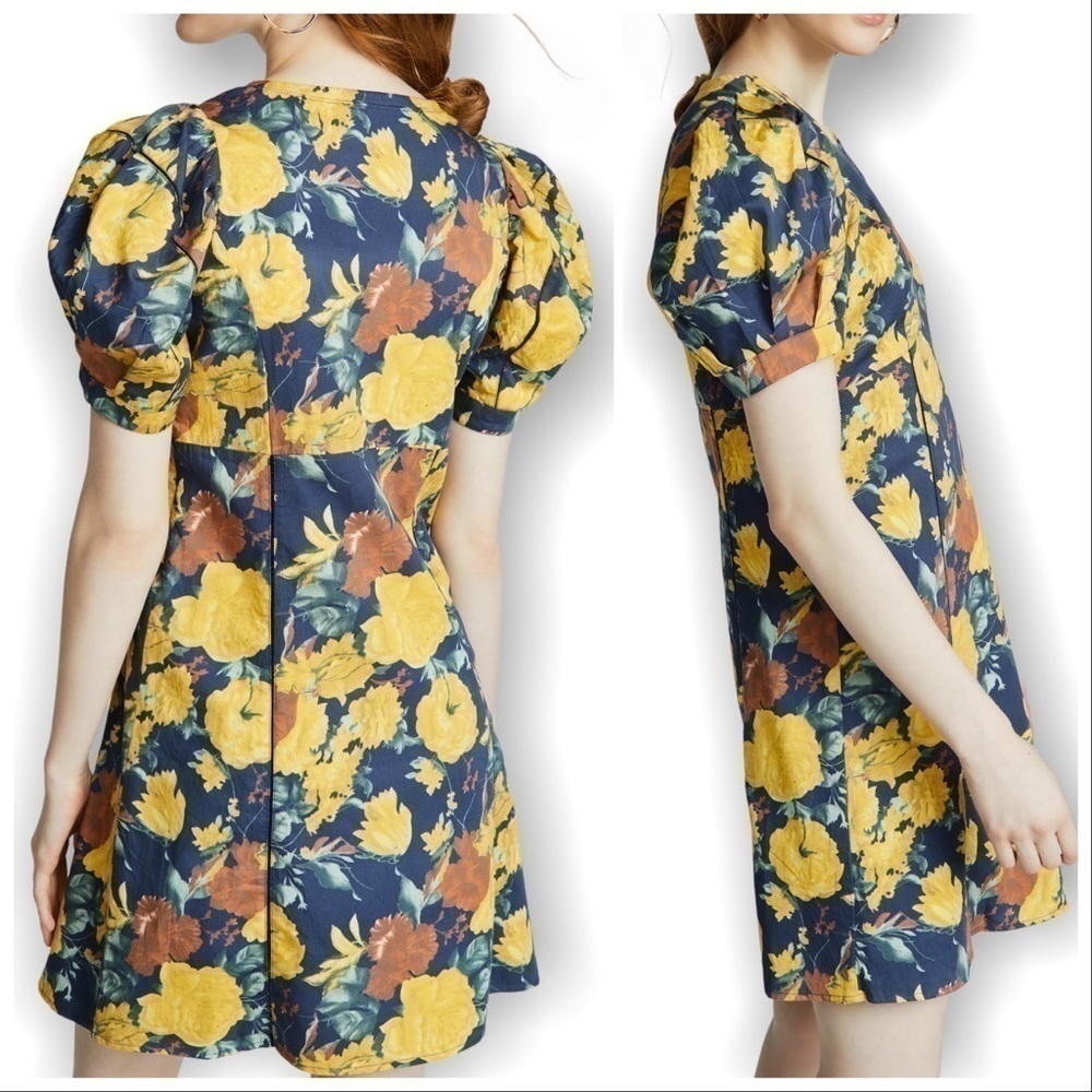 Sea New York Ella Puff Sleeve Dress, Size 4 - Picture 2 of 14